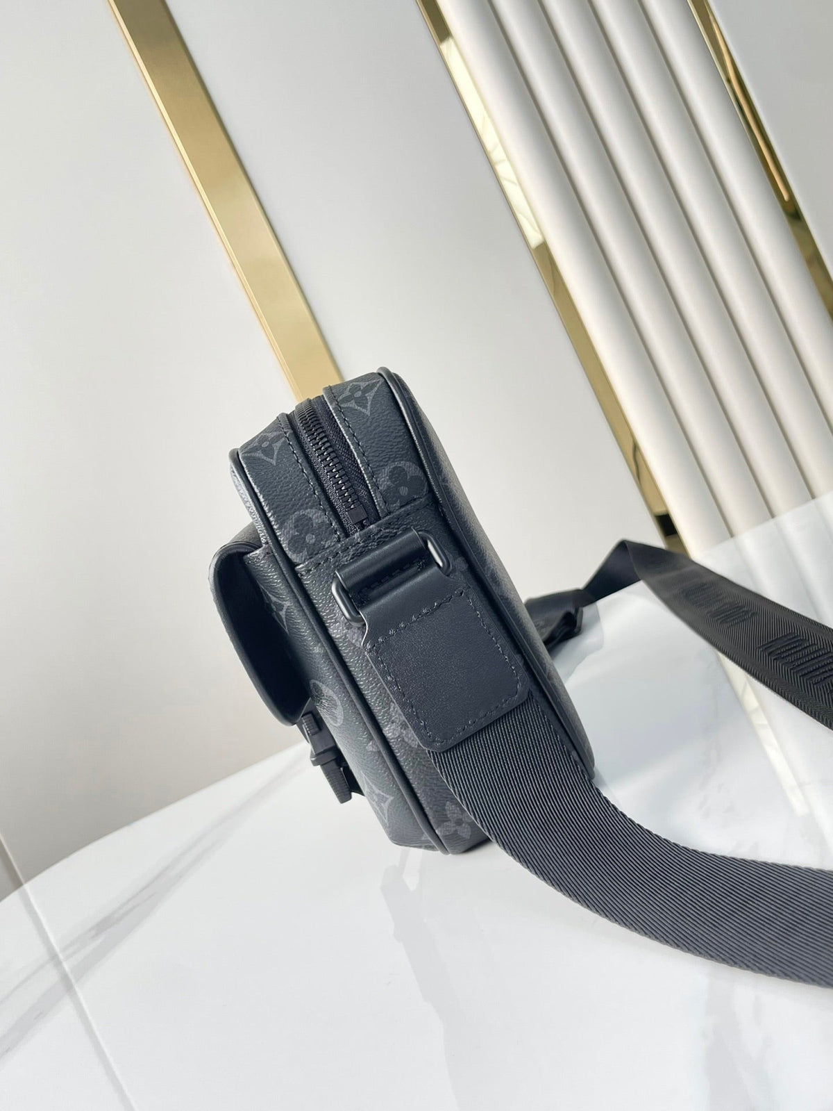 Louis Vuitton Getaway Messenger 18 in Gun Metal Monogram Eclipse Canvas Bag