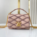 Louis Vuitton GO-14 mm 23 in Light Pink Quilted Lambskin Gold Hardwre Bag