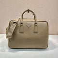 Prada Briefcase 40 in Dried Moss Grained Calfskin Bag