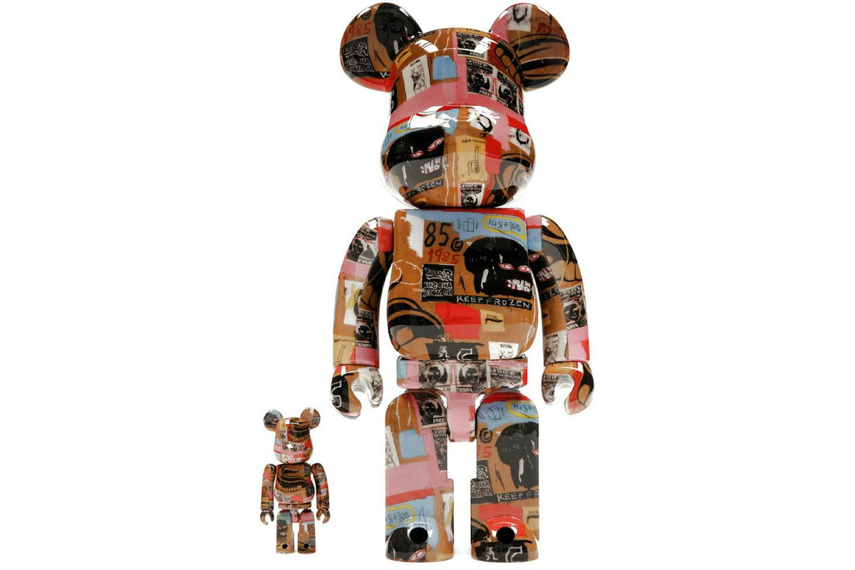 Bearbrick Andy Warhol x JEAN-MICHEL BASQUIAT #2 100% & 400% Set - view 1