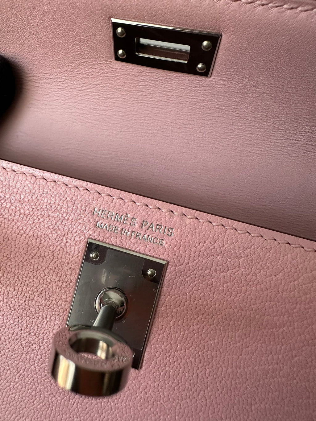 Hermes Kelly Mini 19 Pink Chevre Silver Hardware Bag