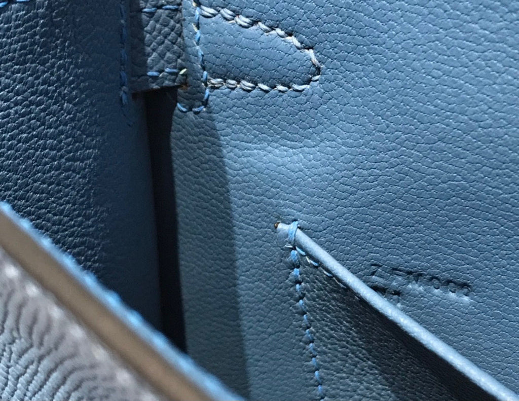 Hermes Kelly Mini 20 Blue Epsom Gold Hardware Bag