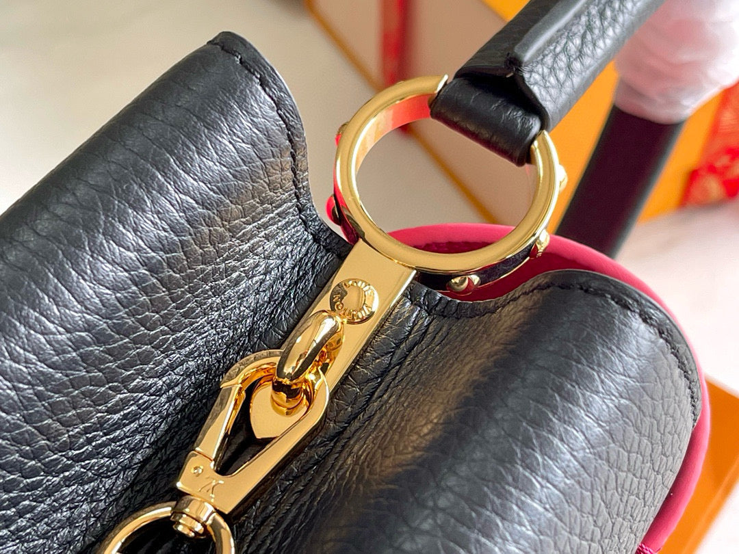 Louis Vuitton Capucines MM 31 Black Gold Hardware Bag