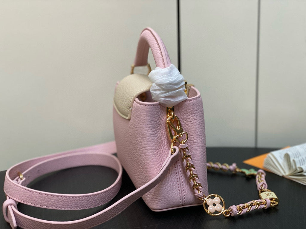 Louis Vuitton Capucines Mini 21 in Light Pink Taurillon Lovelock Gold Hardware Bag