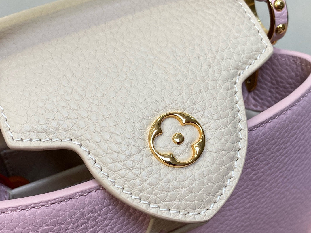 Louis Vuitton Capucines Mini 21 in Light Pink Taurillon Lovelock Gold Hardware Bag