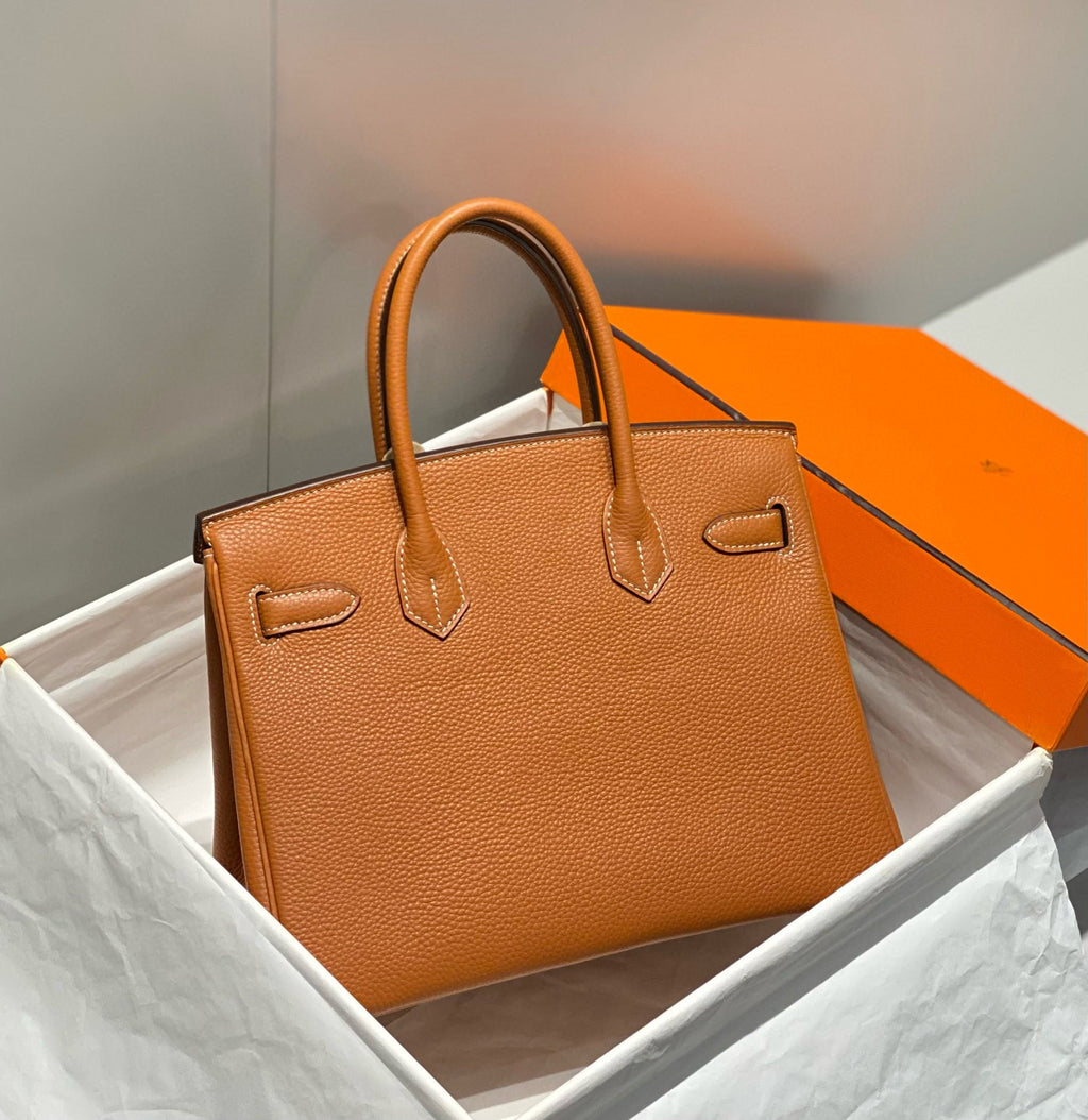 Hermes Birkin 30cm Brown Togo Leather Silver Hardware Bag