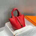 Hermes Picotin Lock 18 Red Calfskin Bag