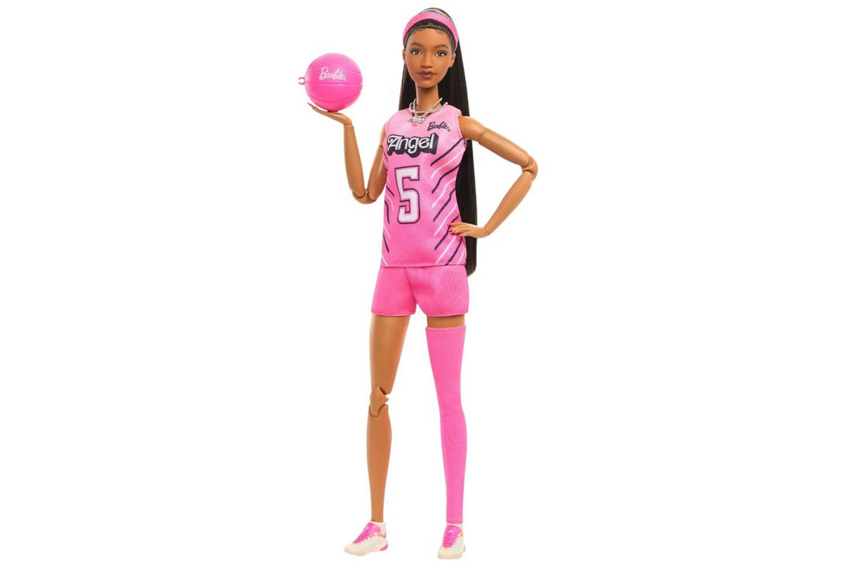 Mattel Barbie Signature Role Models Angel Reese Doll Figure Pink - view 2