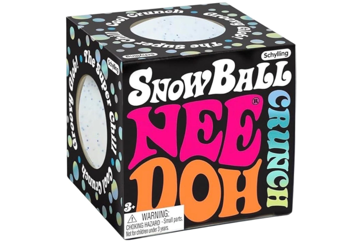 NeeDoh Snowball Crunch Squishy Fidget Toy White
