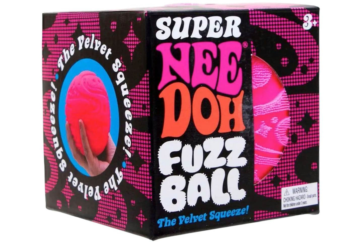 NeeDoh Super Fuzzball Squishy Fidget Toy Pink