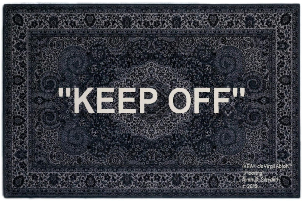 Virgil Abloh x IKEA "KEEP OFF" Rug 200x300 CM Grey/White