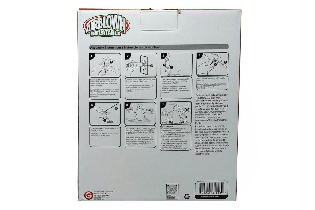 Supreme Large Inflatable Snowman White - view 2