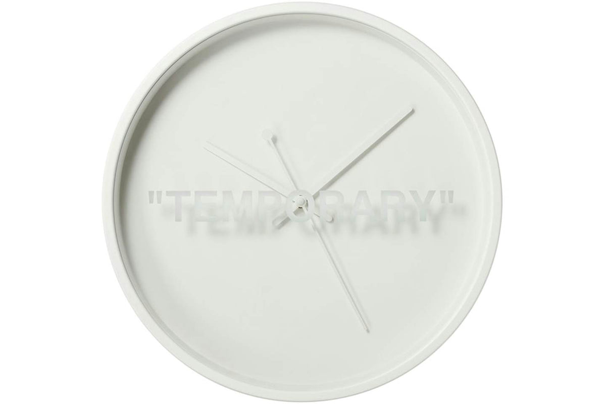 Virgil Abloh x IKEA MARKERAD "TEMPORARY" Wall Clock White - view 1