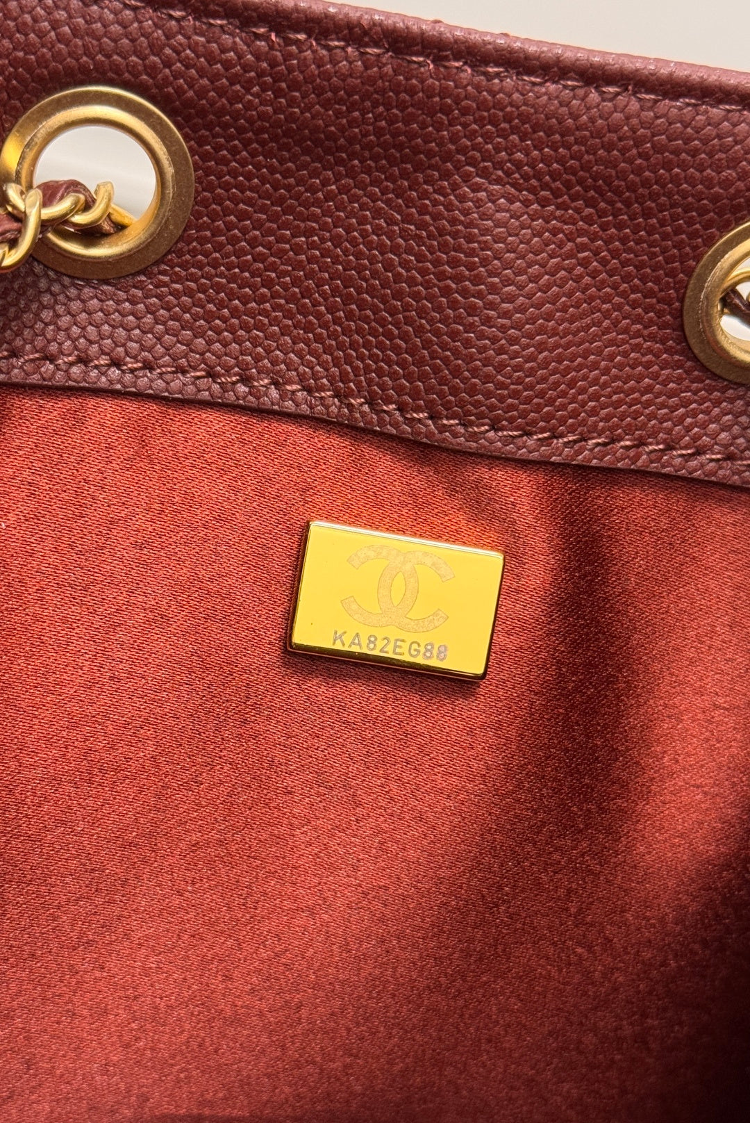 Chanel 25S Hobo Bag 40 in Dark Red Caviar with Gold Hardware