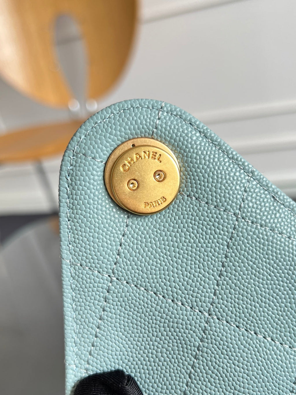 Chanel 25S Hobo Bag 30 in Soft Teal Blue Caviar with Gold Hardware