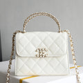 Chanel 25S Kelly 14.5 cm in White Lambskin Bag