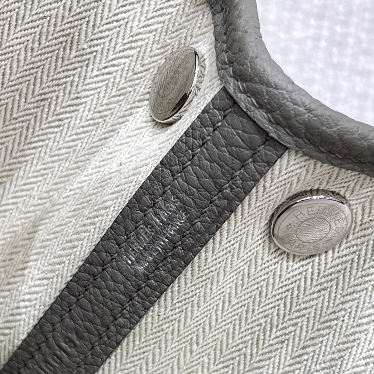 Hermes Garden Party 23cm in Grey Calfskin Bag