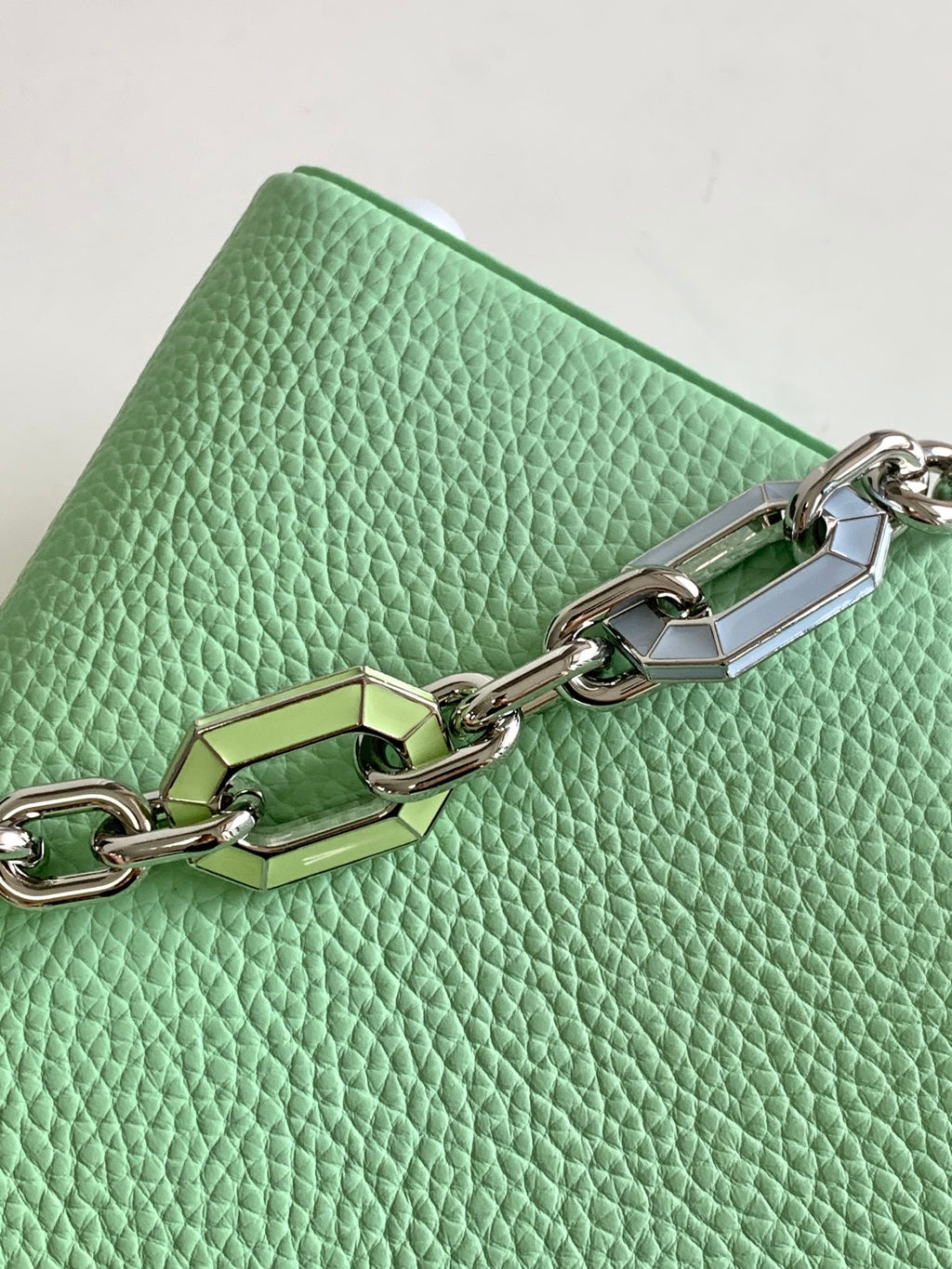 Louis Vuitton Capucines BB 27 in Light Green Taurillon Silver Hardware Bag