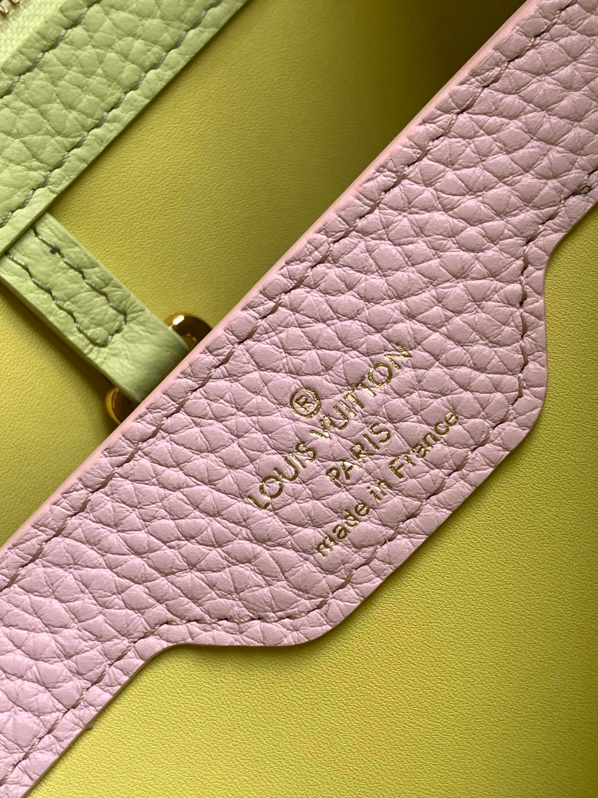 Louis Vuitton Capucines BB 27 in Pear Green Taurillon Gold Hardware Bag