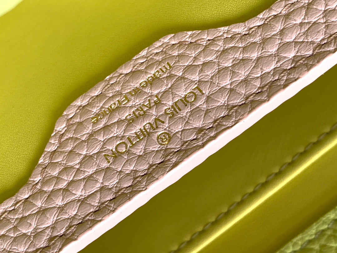 Louis Vuitton Capucines Mini 21 in Pear Green Taurillon Gold Hardware Bag