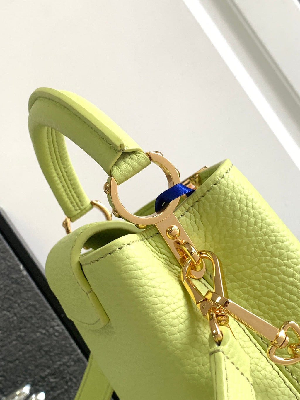 Louis Vuitton Capucines Mini 21 in Pear Green Taurillon Gold Hardware Bag