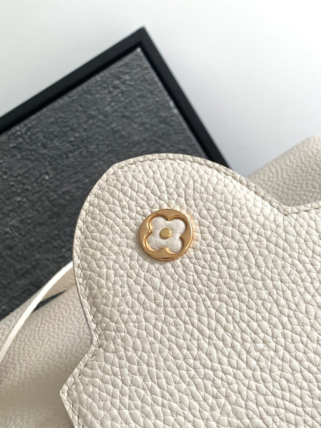 Louis Vuitton Capucines BB 27 in Pearl White Taurillon Gold Hardware Bag