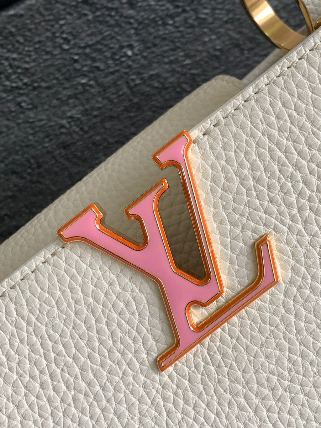 Louis Vuitton Capucines BB 27 in Pearl White Taurillon Gold Hardware Bag