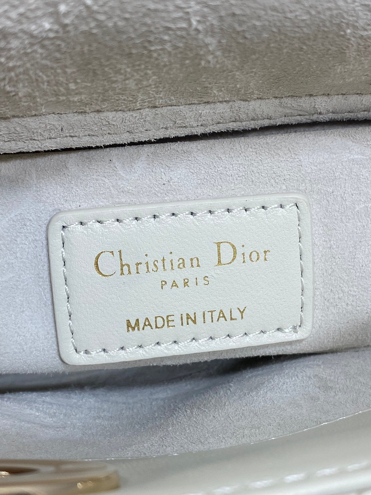 Dior 25S Micro Lady D-Joy 19 in Ivory Calfskin Gold Hardware Bag