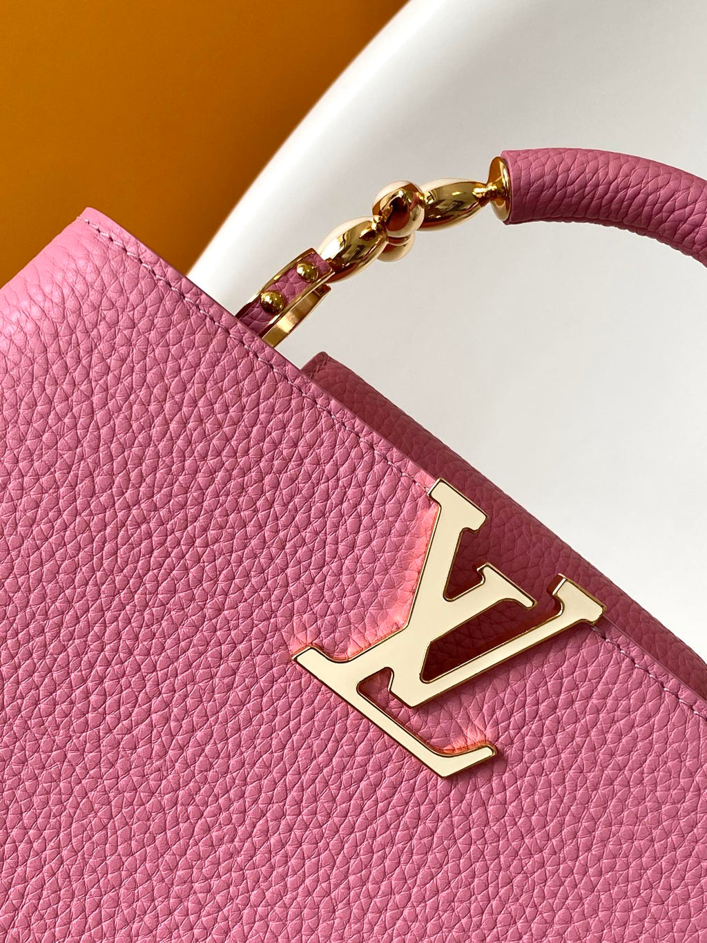 Louis Vuitton Capucines Mini 21 in Marshmallow Pink Taurillon Gold Hardware Bag