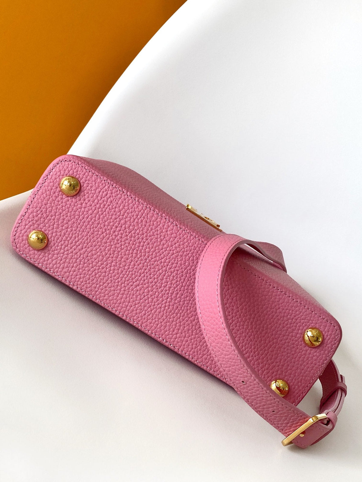 Louis Vuitton Capucines Mini 21 in Marshmallow Pink Taurillon Gold Hardware Bag