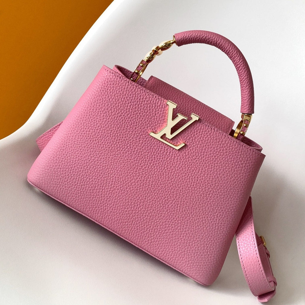Louis Vuitton Capucines Mini 21 in Marshmallow Pink Taurillon Gold Hardware Bag