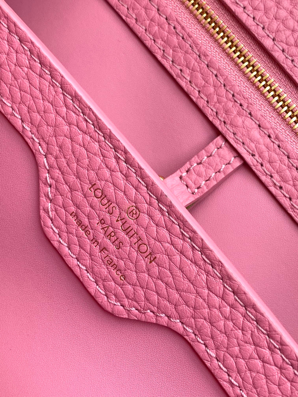 Louis Vuitton Capucines Mini 21 in Marshmallow Pink Taurillon Gold Hardware Bag