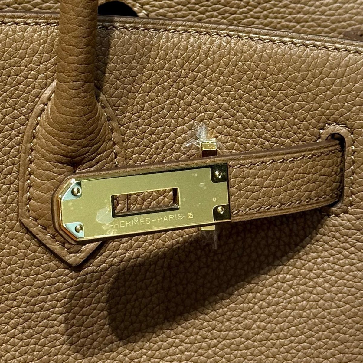 Hermes 25S Birkin 30 in Coffee Calfskin Gold Hardware Bag