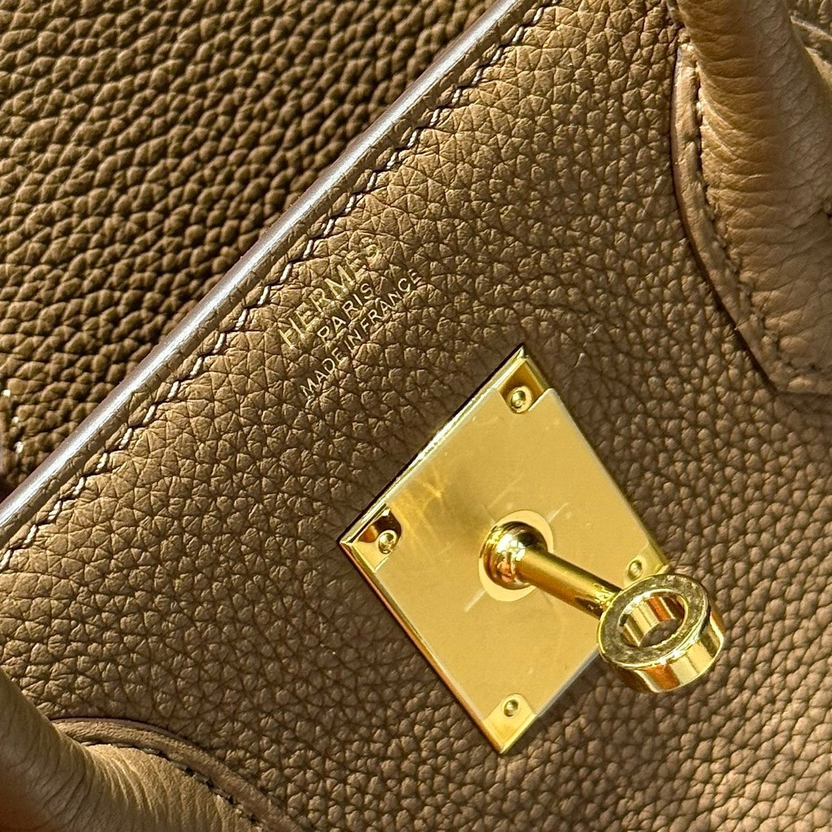 Hermes 25S Birkin 30 in Coffee Calfskin Gold Hardware Bag