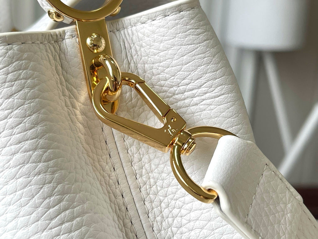 Louis Vuitton Capucines Mini 21 in White Taurillon Gold Hardware Bag