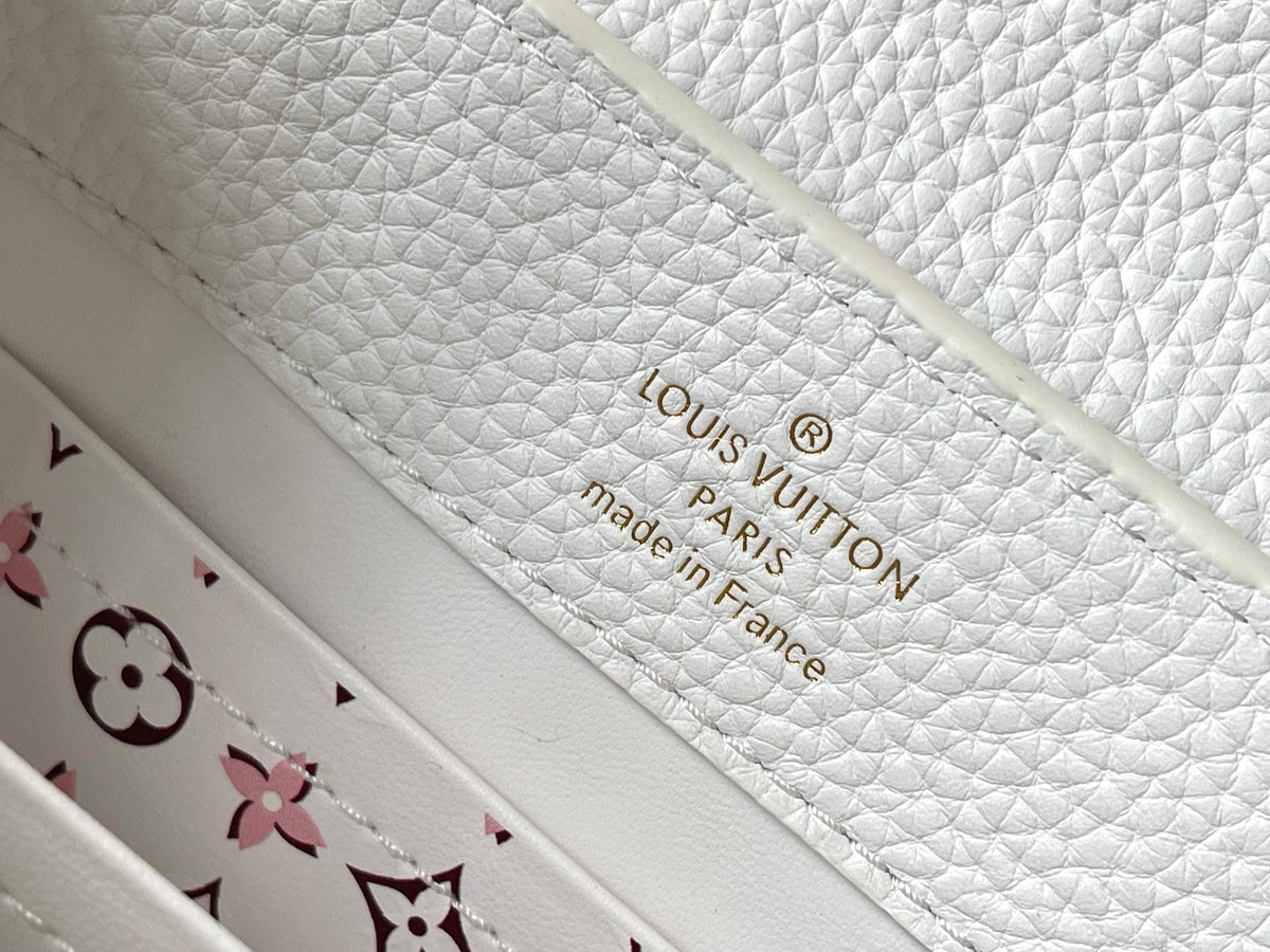 Louis Vuitton Capucines Mini 21 in White Taurillon Gold Hardware Bag