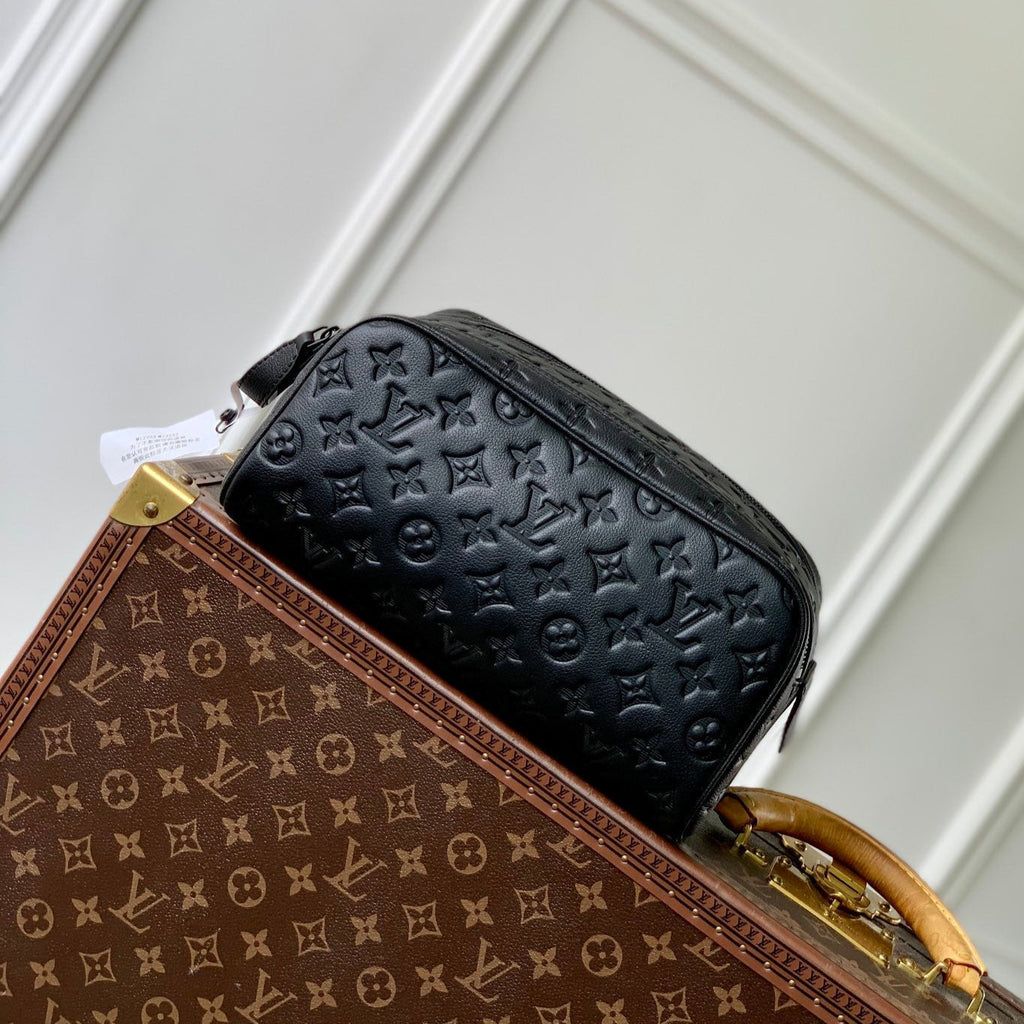 Louis Vuitton Dopp Kit 28 in Black Monogram Shadow Bag