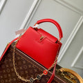 Louis Vuitton Capucines Mini 23 in Red Taurillon Gold Hardware Bag