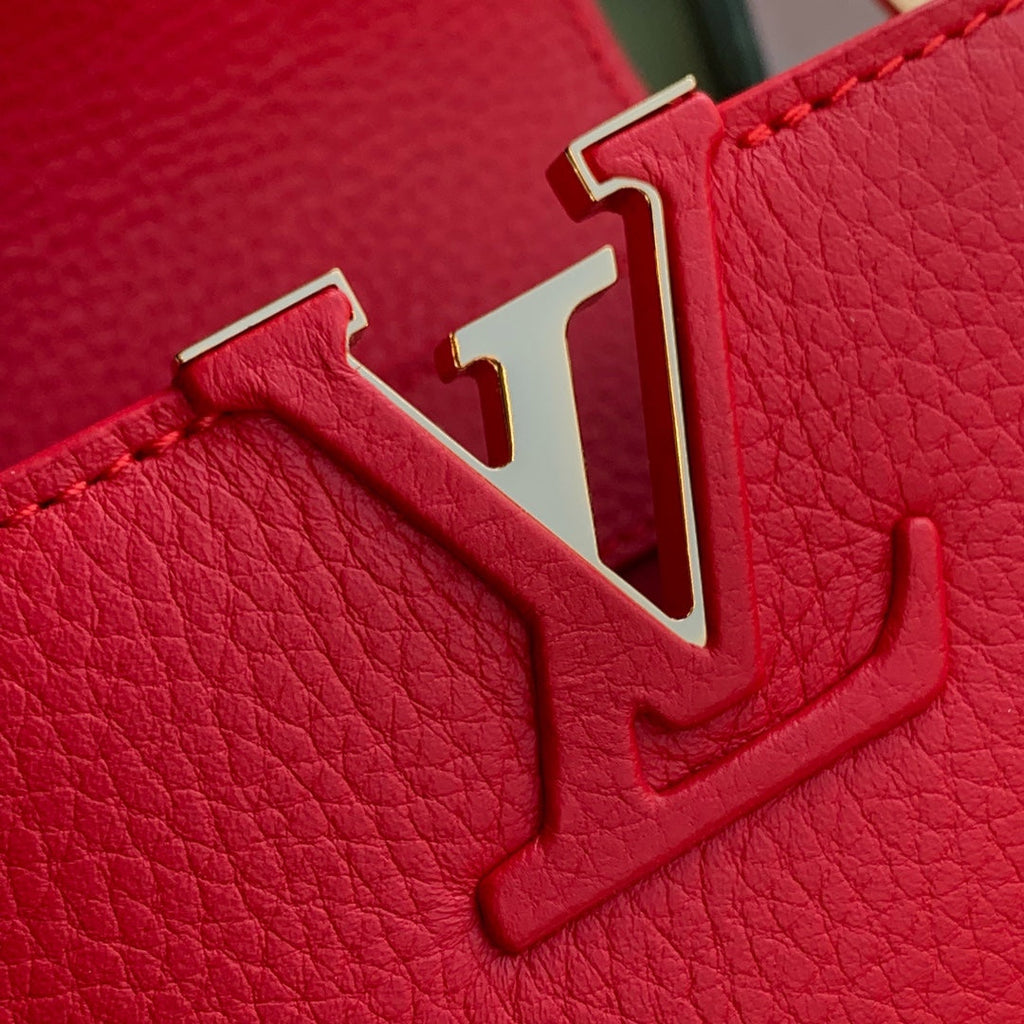 Louis Vuitton Capucines Mini 23 in Red Taurillon Gold Hardware Bag