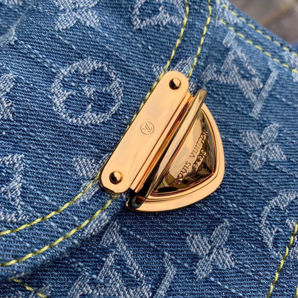Louis Vuitton Fairfax Pochette 18 in Blue Monogram Denim Gold Hardware Bag
