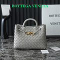 Bottega Veneta Small Andiamo 25cm Grey Lambskin Bag