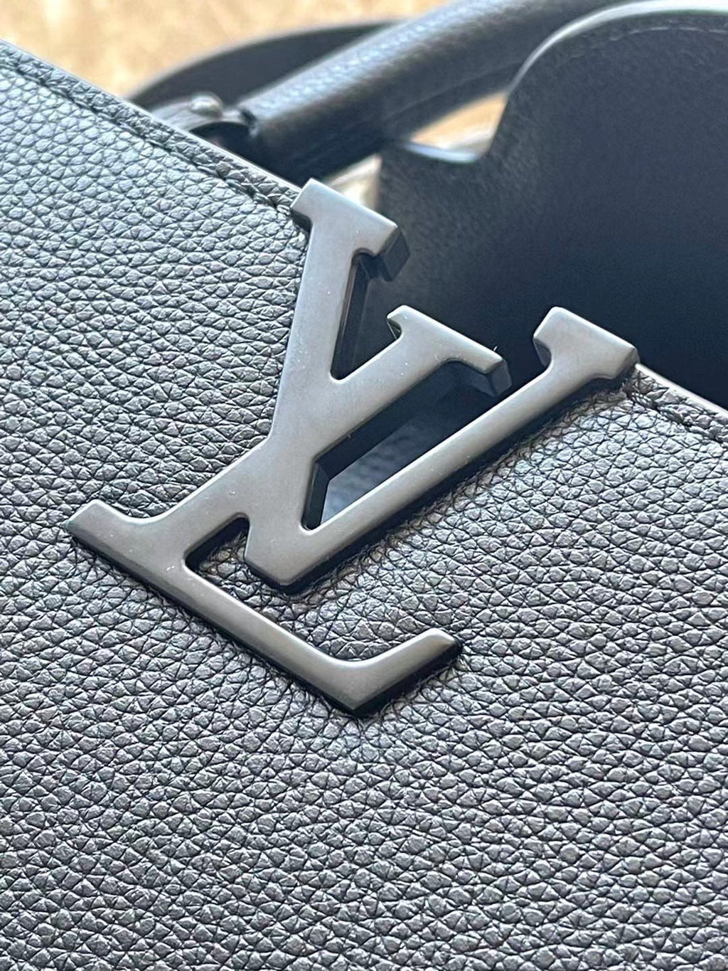 Louis Vuitton Capucines East-West 27 in Black Taurillon Bag