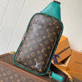 Louis Vuitton Avenue Slingbag 31 in Brown Mix Green Damier Graphite Canvas Bag