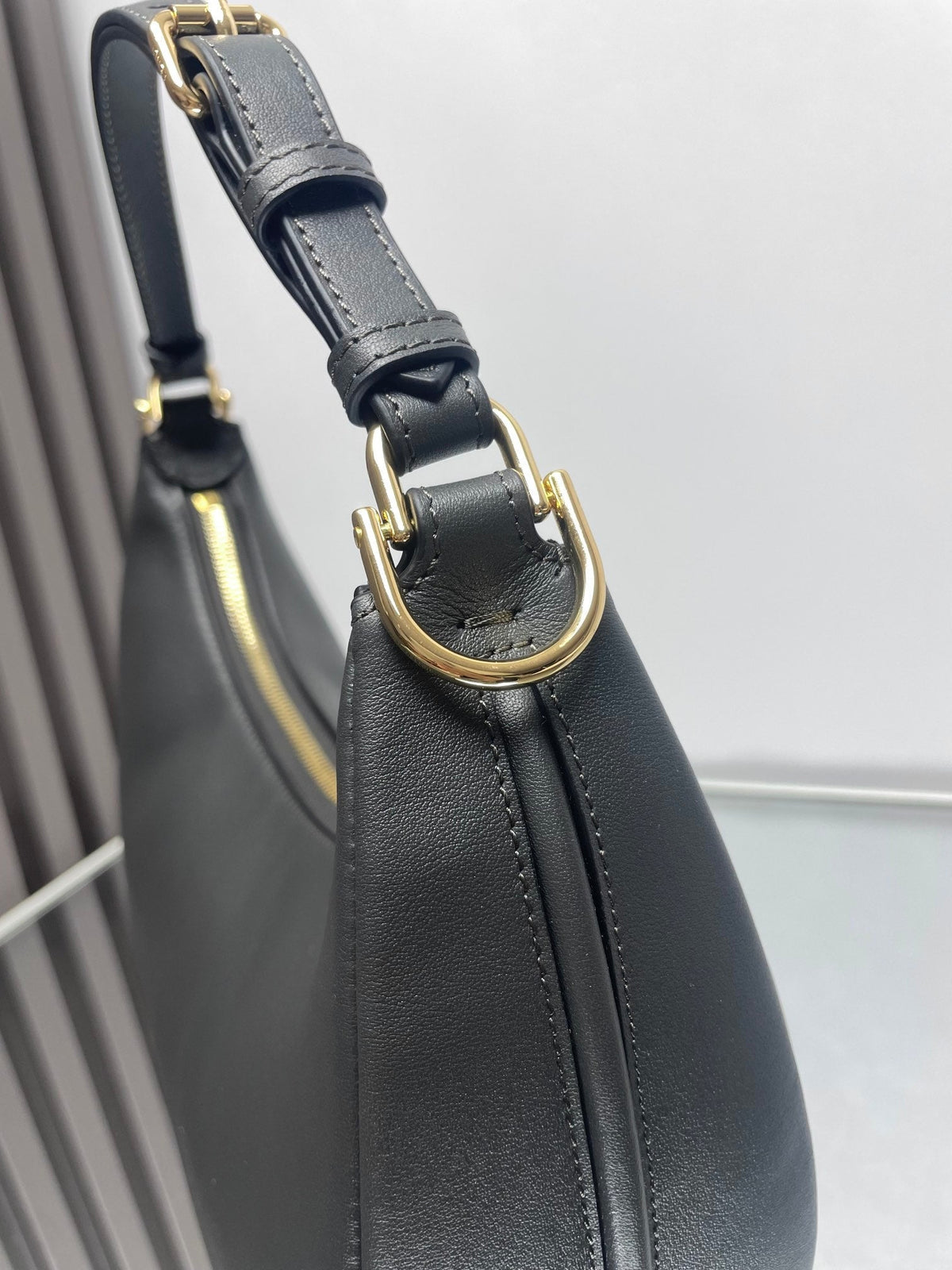 Fendi Fendigraphy Medium 29 in Black Smooth Lambskin Gold Hardware Bag