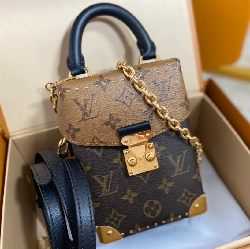 Louis Vuitton Camera Bag 17 in Brown Monogram and Monogram Reverse Canvas