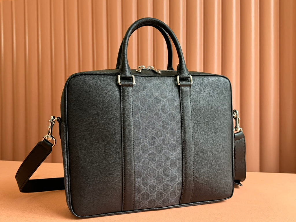Gucci Jumbo Medium Briefcase 36.5 in Extra Dark Green Calfskin Bag