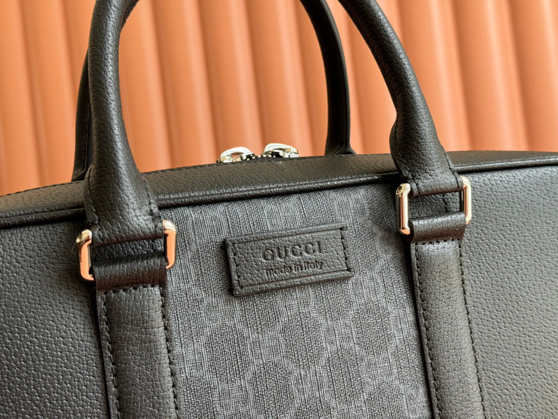 Gucci Jumbo Medium Briefcase 36.5 in Extra Dark Green Calfskin Bag