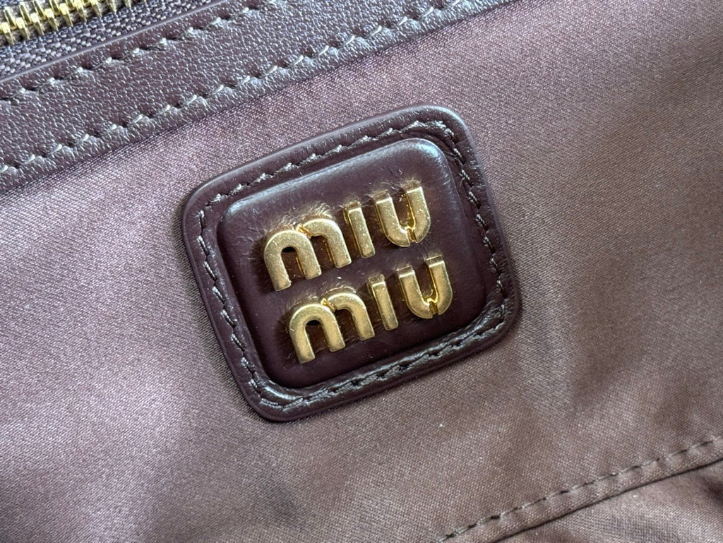Arcadie Matelassé Bag 27 in Congo Brown Calfskin Gold Hardware