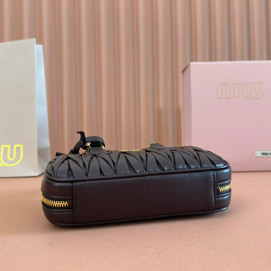 Arcadie Mini Bag 19 Black in Matelassé Nappa Leather