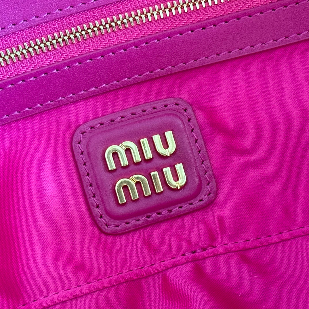 Arcadie Bag 22 in Fuchsia Suede Gold Hardware